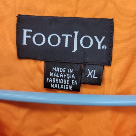 FootJoy Orange Windbreaker Jacket Size XL Pullover Cove Cay Golf Logo Activewear - Picture 5 of 8